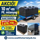 3. <> 10 m3-es PE. műanyag szögletes szállító tartály;
